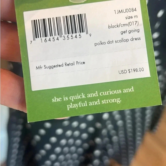 Kate Spade athletic dress black polkadot built-in shorts Medium NEW M - Picture 3 of 6